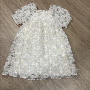 Zara Ivory Floral Kids Dress